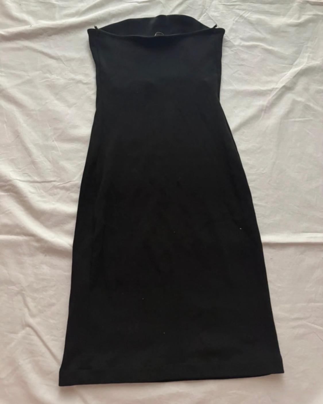BLACK STRAPLESS DRESS - Image 2