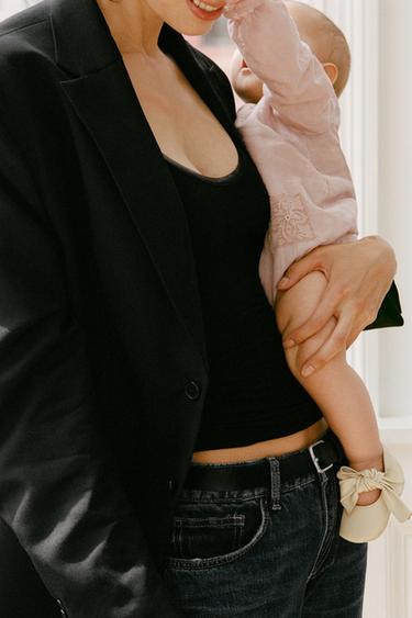 DUPAČKY S KRAJKOU A VÝŠIVKOU - Zaprášená růžová od Zara