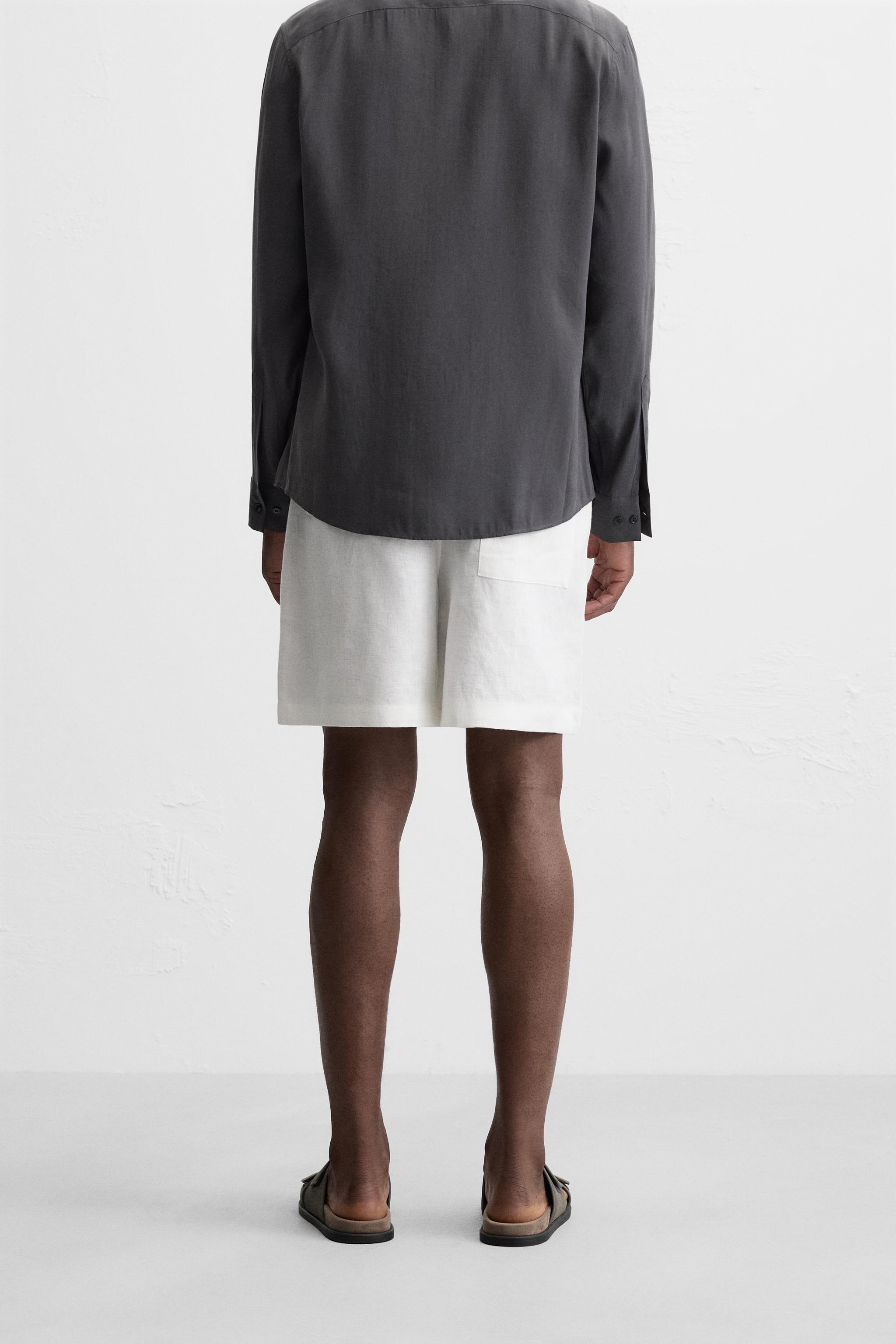 The Frankie Shop/Bilbao プリーツ リネン バミューダ ショーツ The Frankie Shop - Bilbao Linen Pleated Bermuda Shorts in
