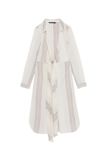 STRIPED SHIRT WITH KNOT DETAIL