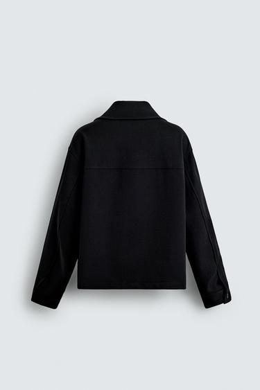 SURCHEMISE COUPE CARREE ZIP - Noir de Zara - Image 8