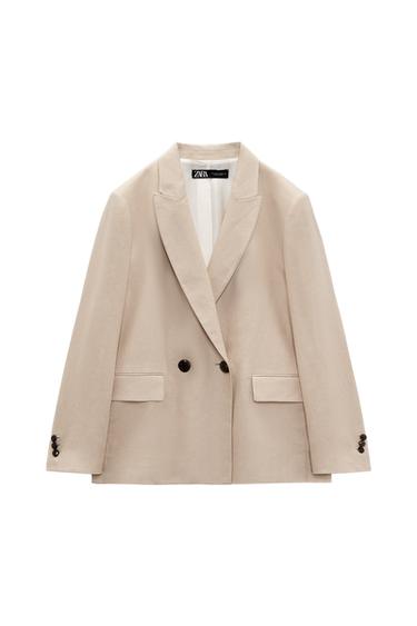 LINEN CROSSOVER BLAZER