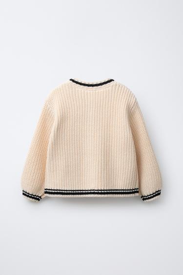 GILET EN MAILLE BRODÉ MINNIE MOUSE © DISNEY - Écru de Zara - Image 1