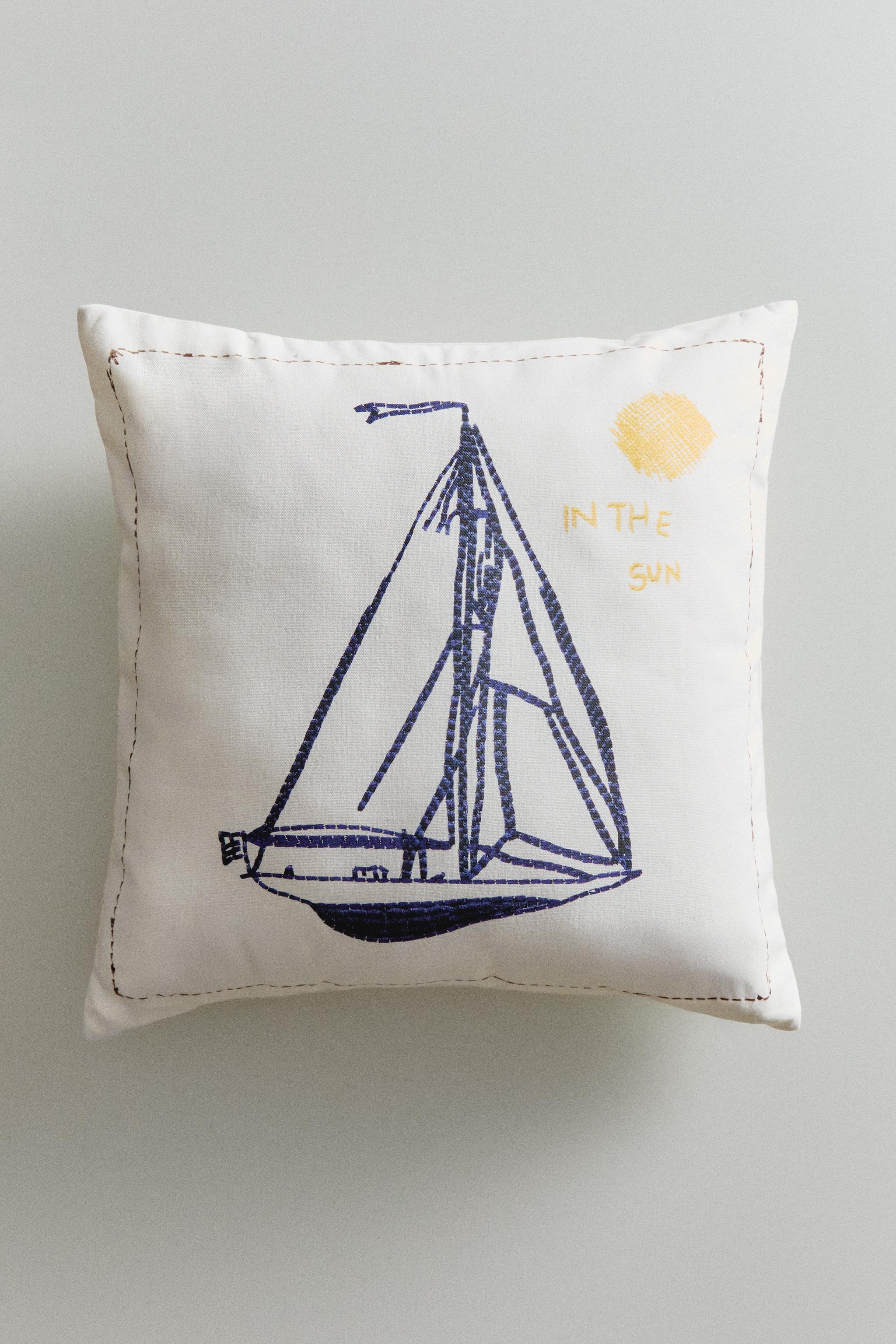 BOAT THROW PILLOW COVER - White | ZARA United States
