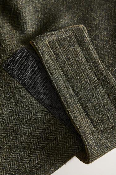 WOOL BLEND PET COAT WITH COLLAR - Green by Zara - Image 3