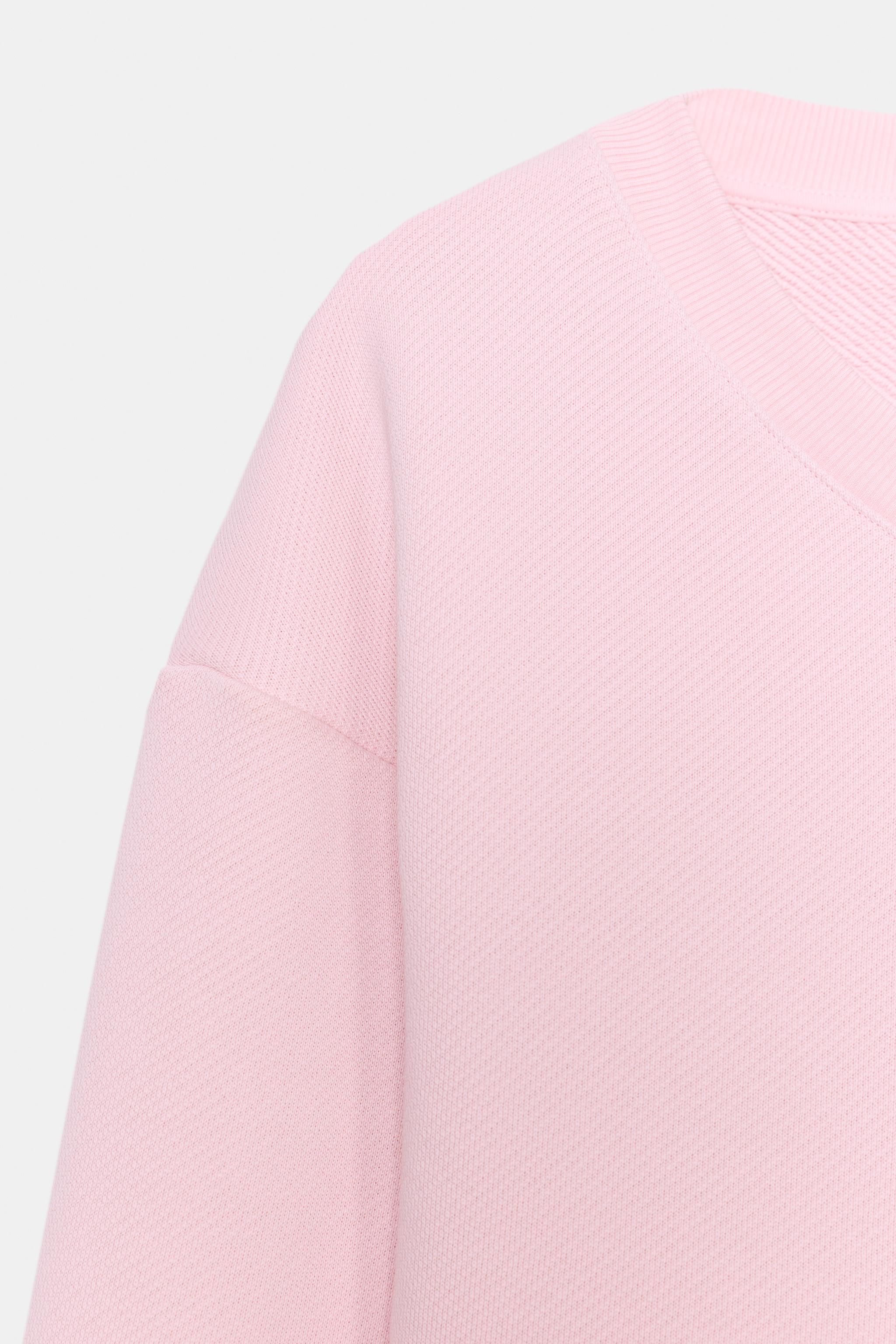 V-NECK CROP SWEATSHIRT