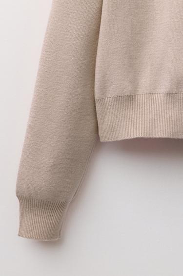 CARDINGAN WITH DETACHABLE FAUX FUR COLLAR - Beige by Zara - Image 5