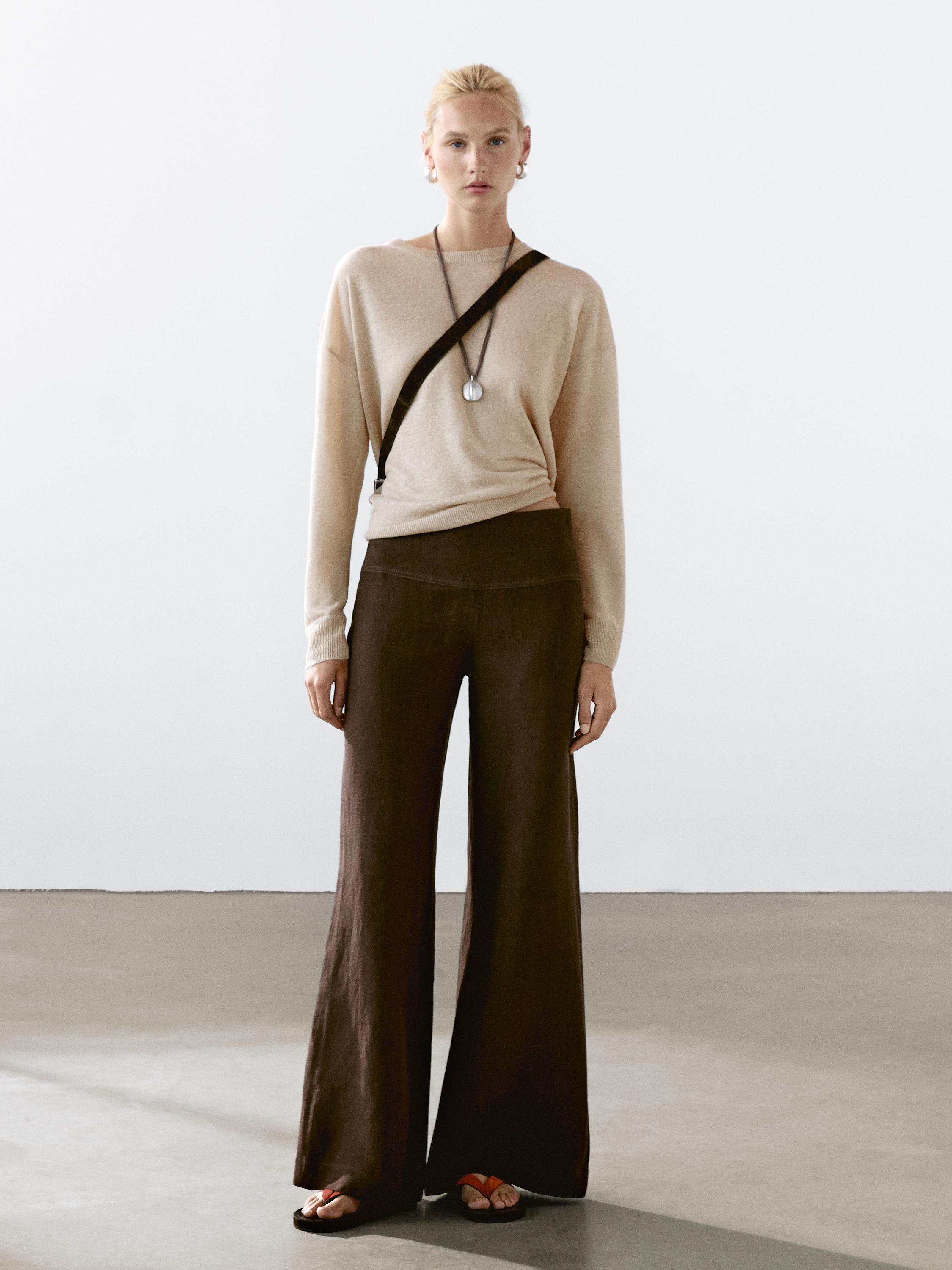 Pull oversize en maille 100 % lin