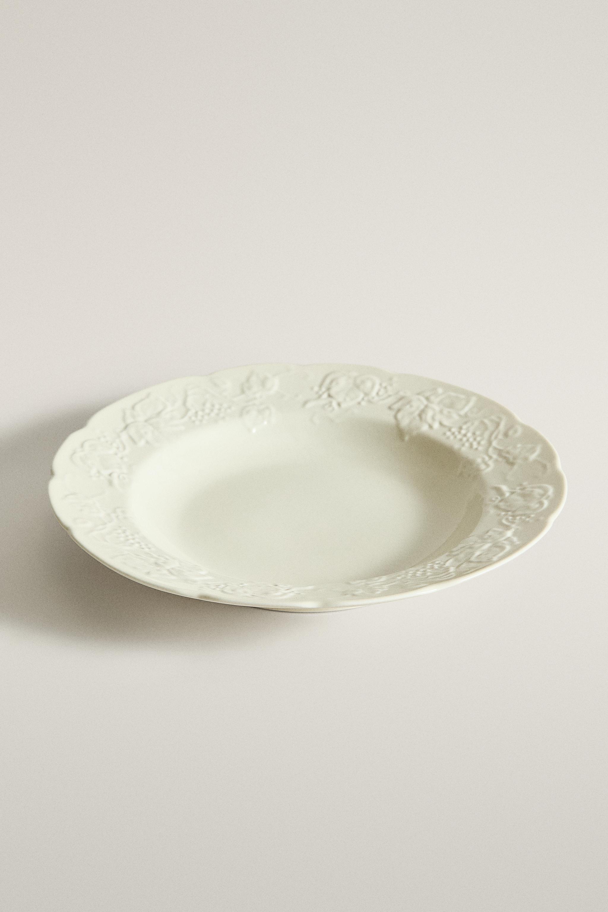 ASSIETTE CREUSE PORCELAINE RAISIN