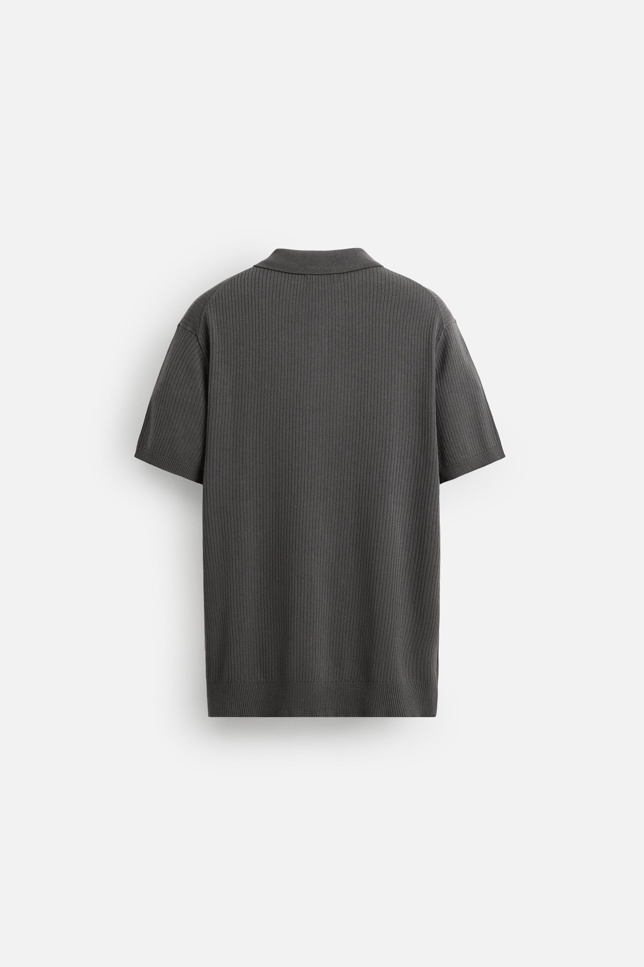 RIB KNIT POLO SHIRT