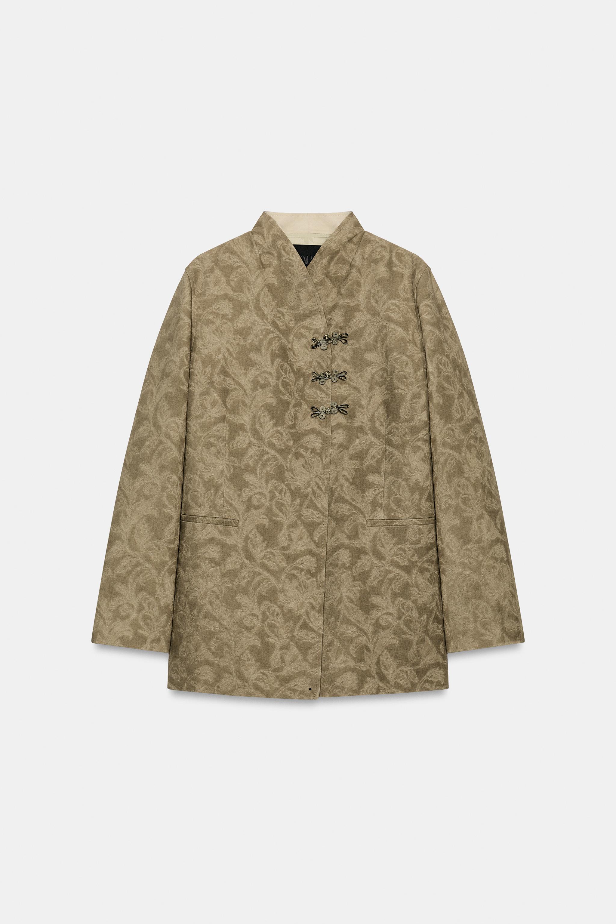 ZW COLLECTION JACQUARD FIREMAN CLASP BLAZER