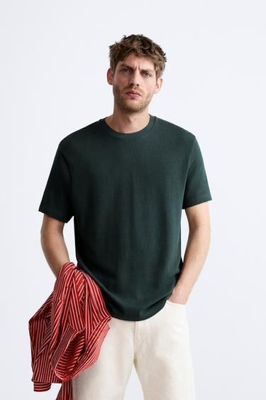 JERSEY PUNTO RELAXED FIT - Petróleo de Zara