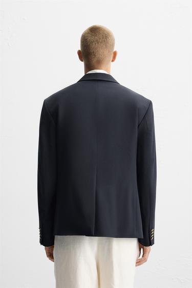 BLAZER CROISÉ - Bleu marine foncé de Zara - Image 2