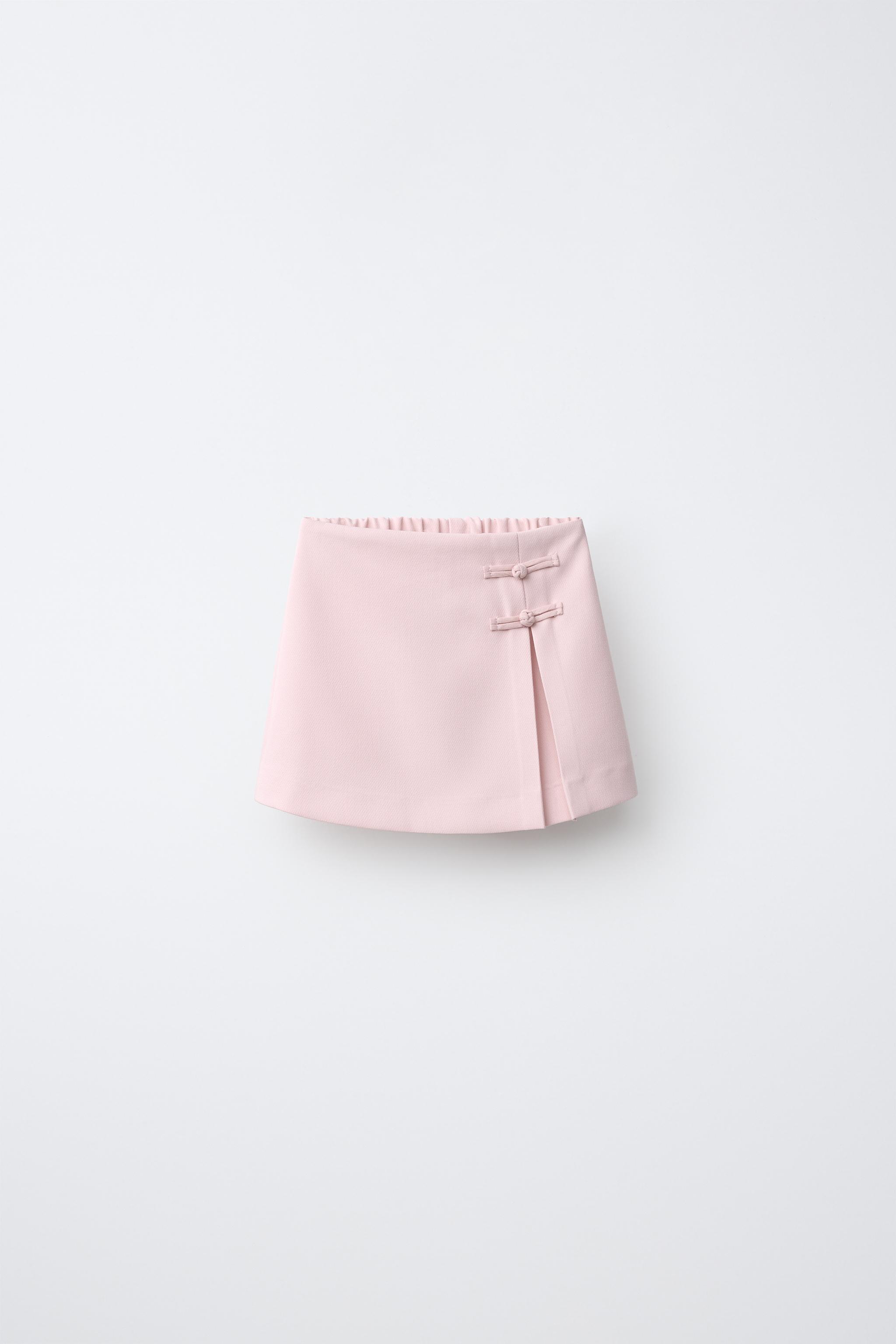 FROG FASTENING SKORT — Pastel pink