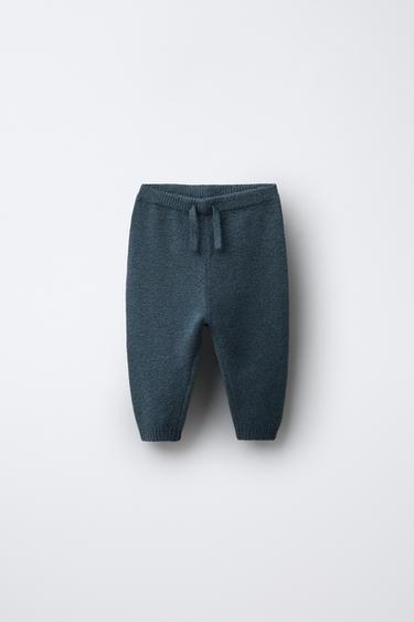 EMBROIDERED DOG KNIT TROUSERS - Deep blue by Zara