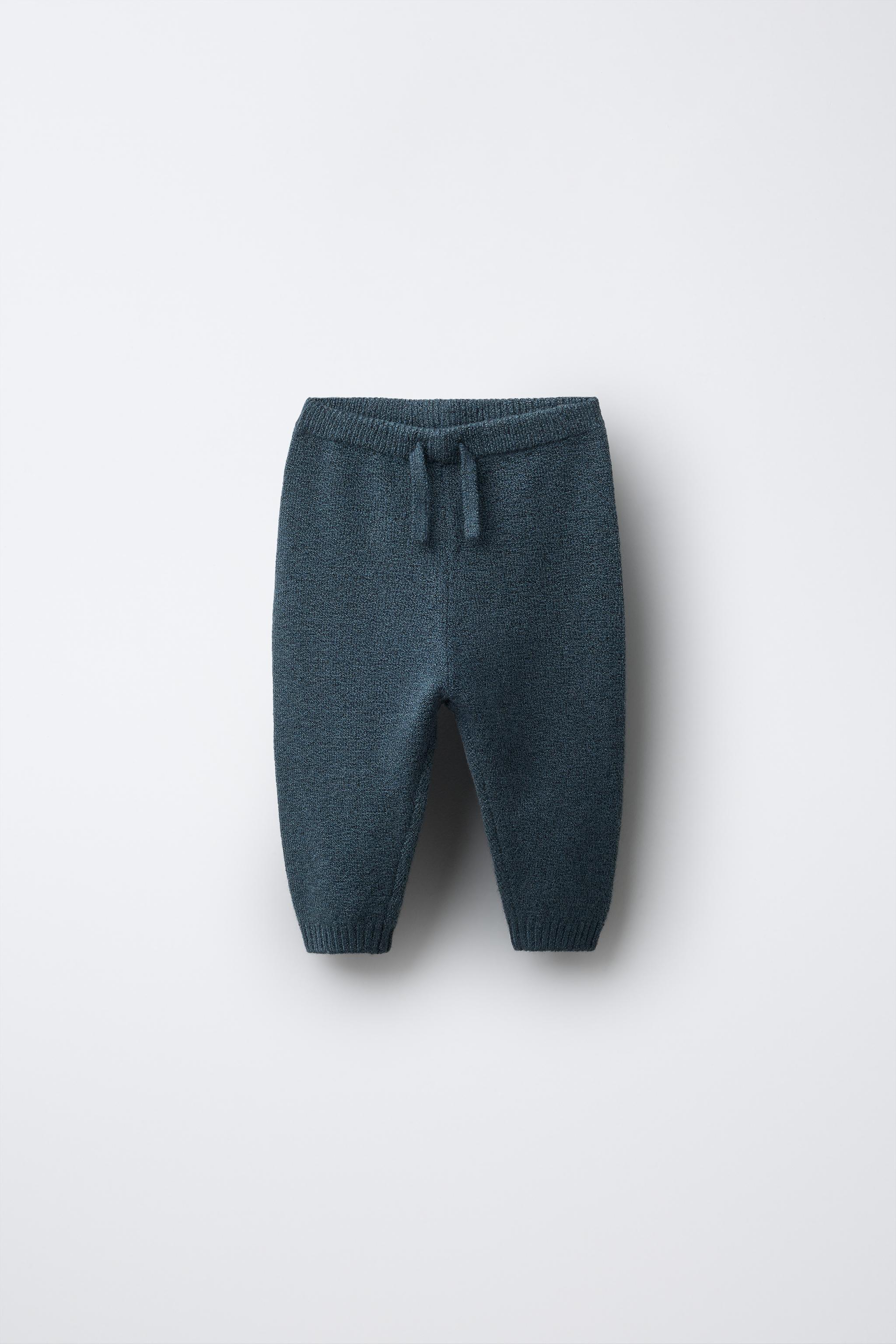 EMBROIDERED DOG KNIT PANTS