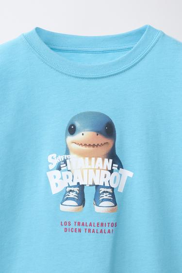 T-SHIRT IMPRIMÉ SKIFIDOL ITALIAN BRAINROT™ - Bleu de Zara - Image 2