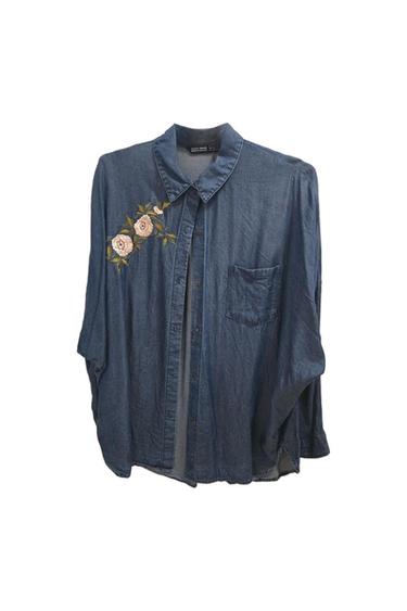 CAMISA DENIM BORDADOS