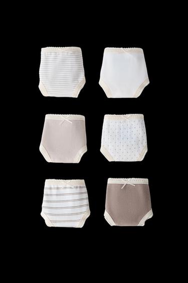 Zara 2-6 YEARS/ SIX-PACK OF PRINTED UNDERWEAR - taupe brown