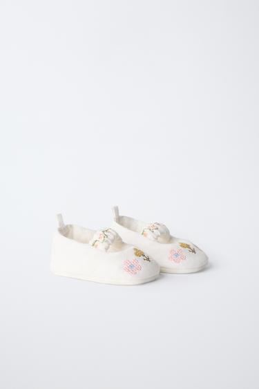 EMBROIDERED COTTON BOOTIES - Multicoloured by Zara - Image 1