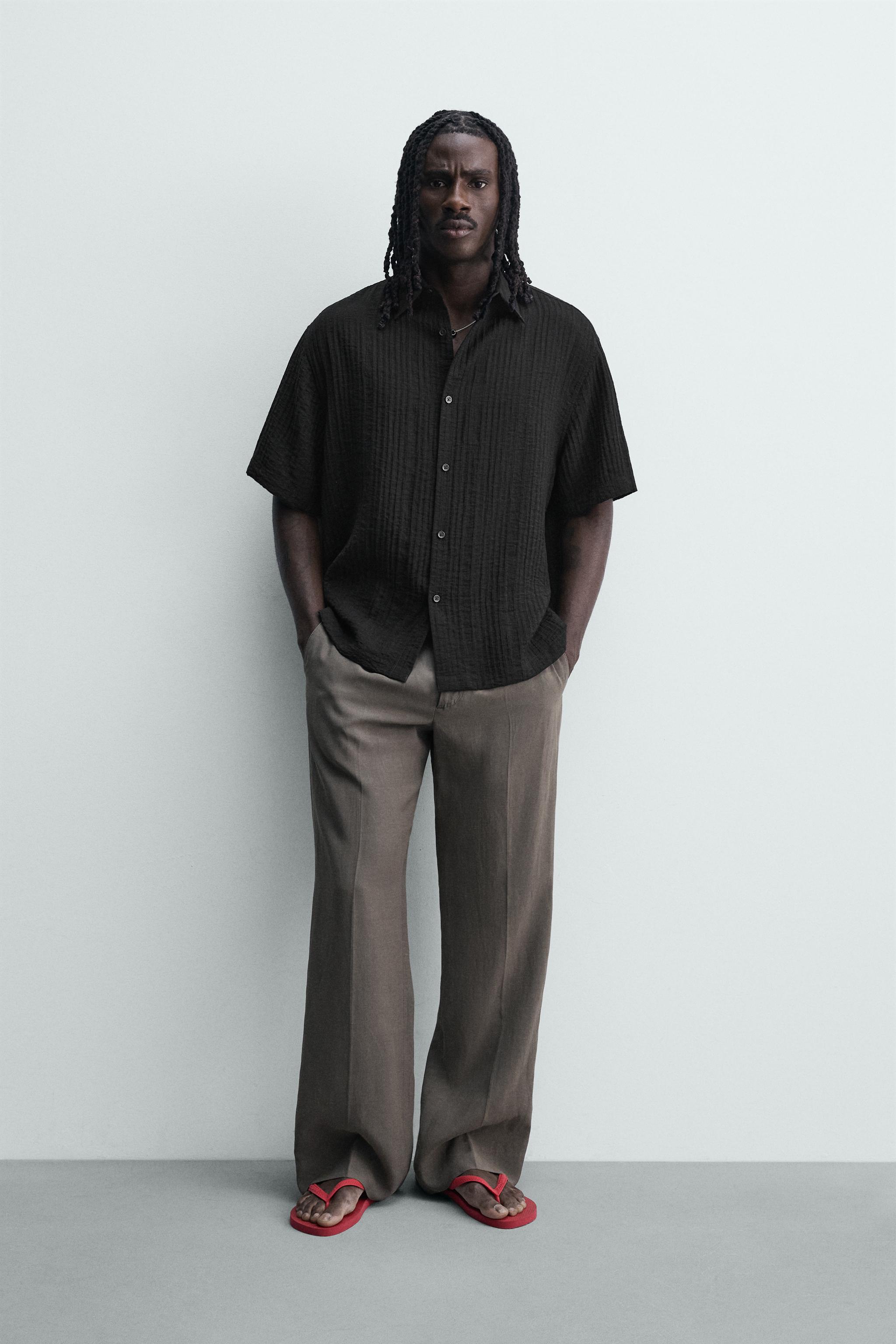 シャツ (ブラック・黒) | メンズ | ZARA 日本