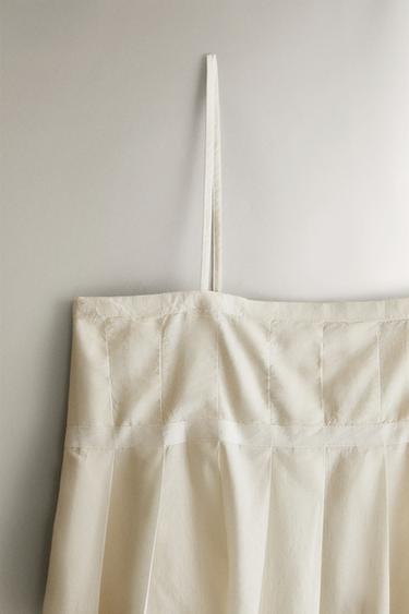 LONG PLEATED NIGHTDRESS - Ecru by Zara - Image 1