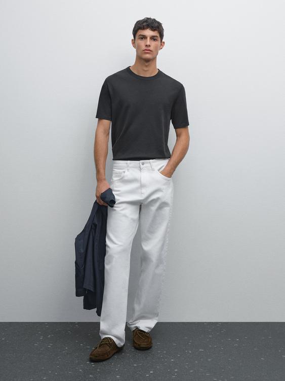 Short sleeve cotton blend T-shirt