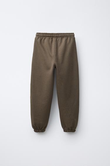 HOODIE AND LABEL JOGGERS SET - Brown by Zara - Image 4