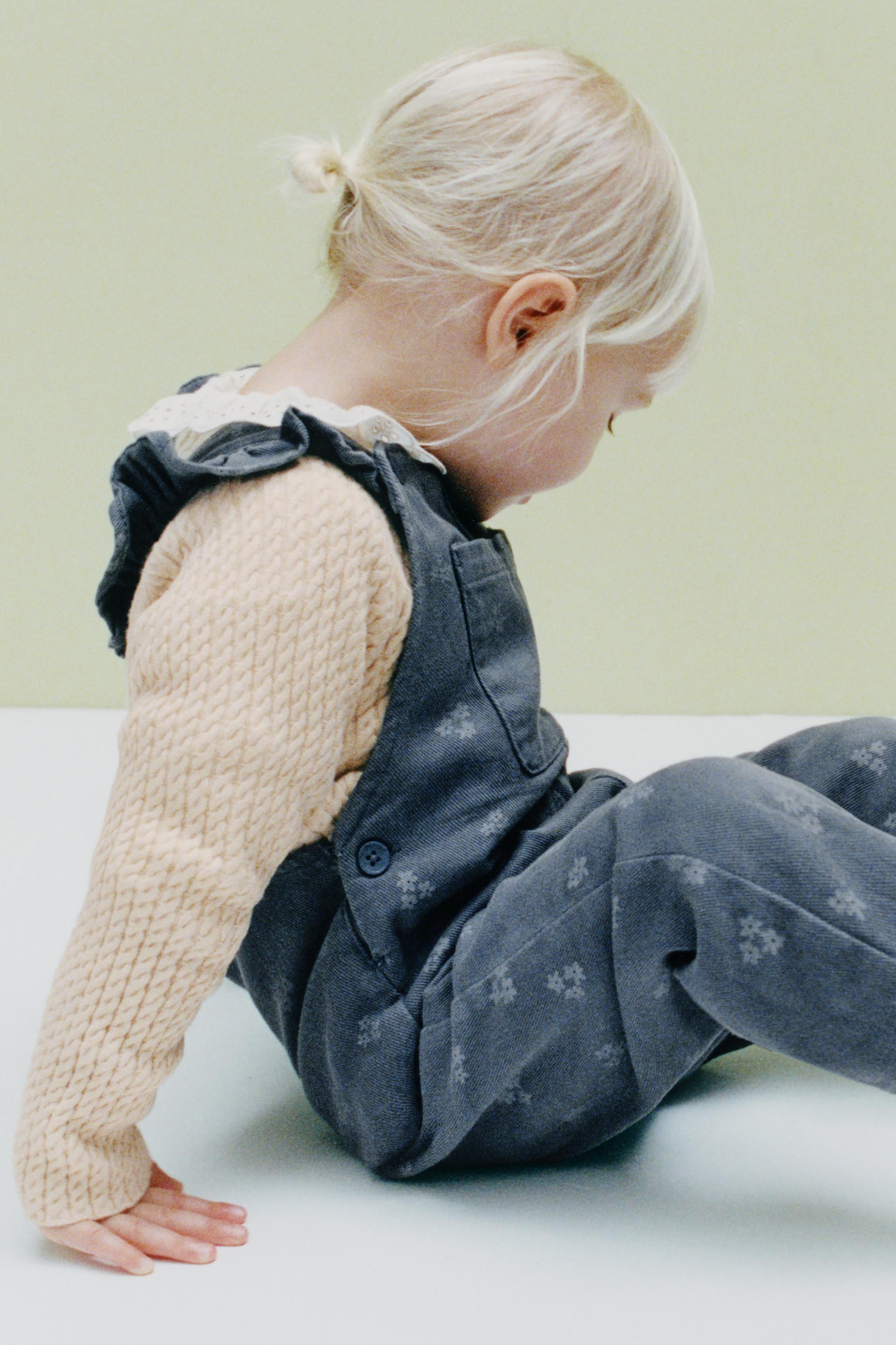 SALOPETTE SERGÉ FLEURS