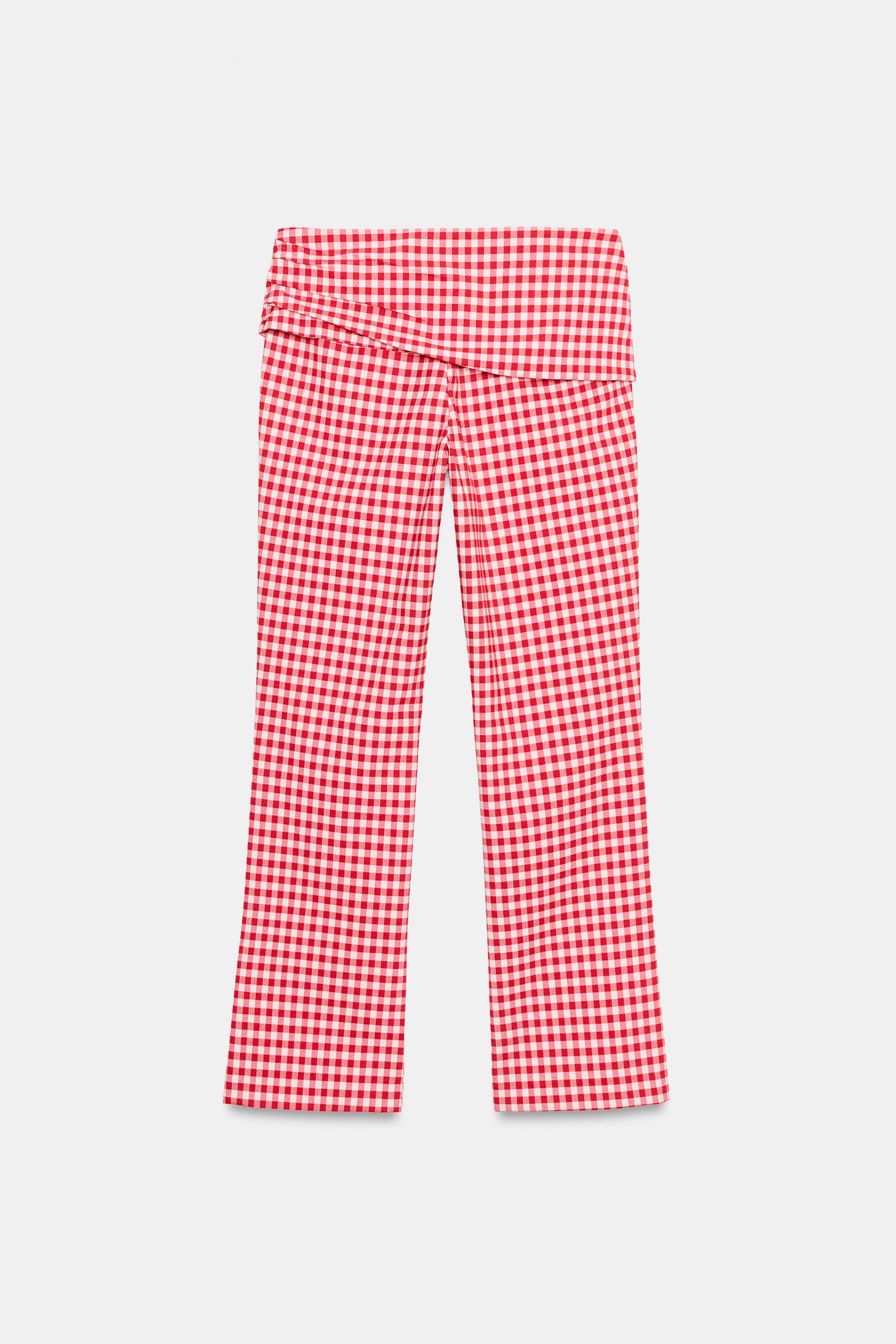 GINGHAM CAPRI PANTS