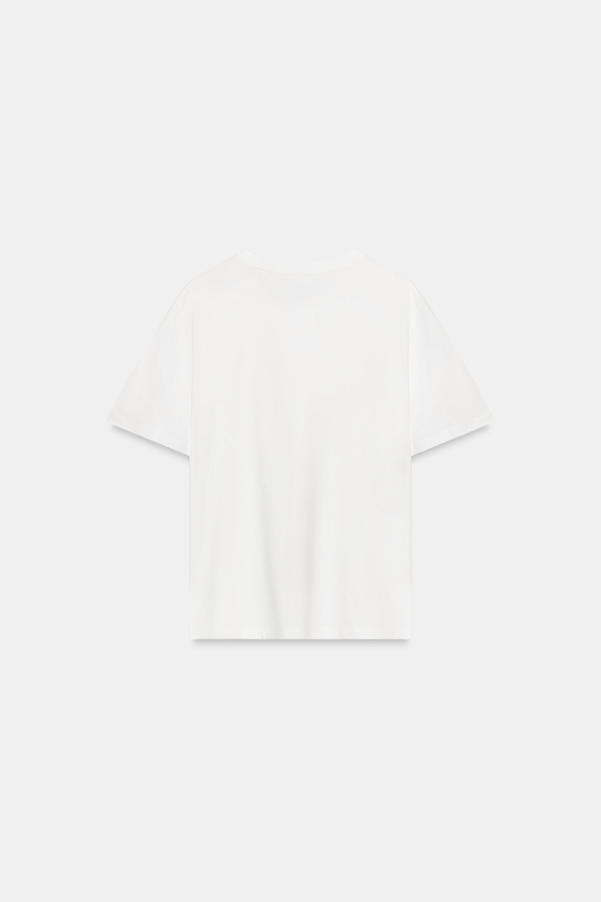 Zara İŞLEMELİ T-SHIRT görsel 6
