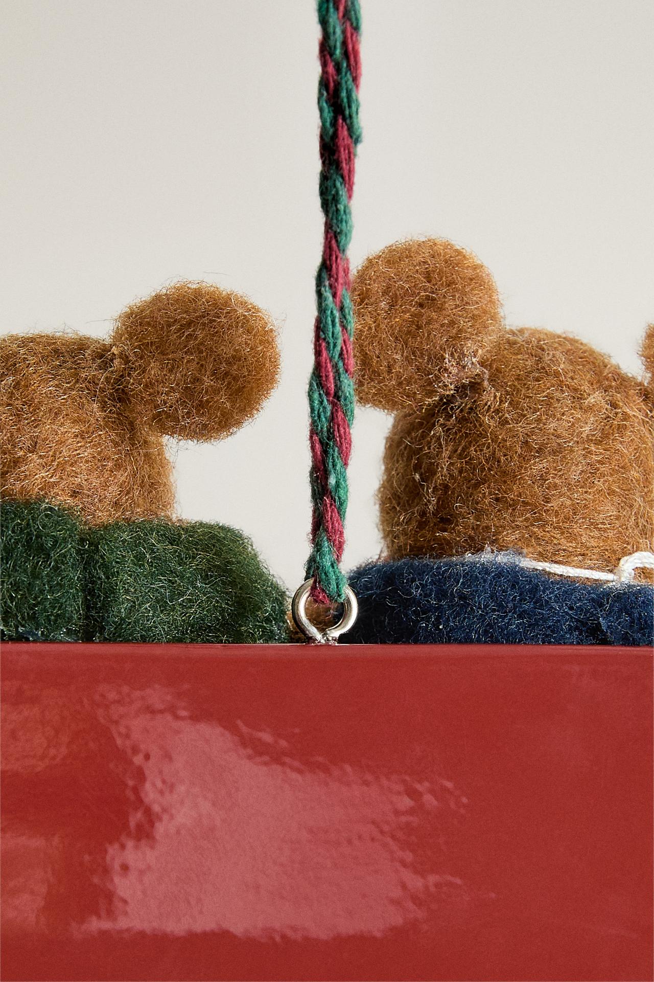 GRANDPA MOUSE ON COUCH CHRISTMAS TREE ORNAMENT — Multicolored