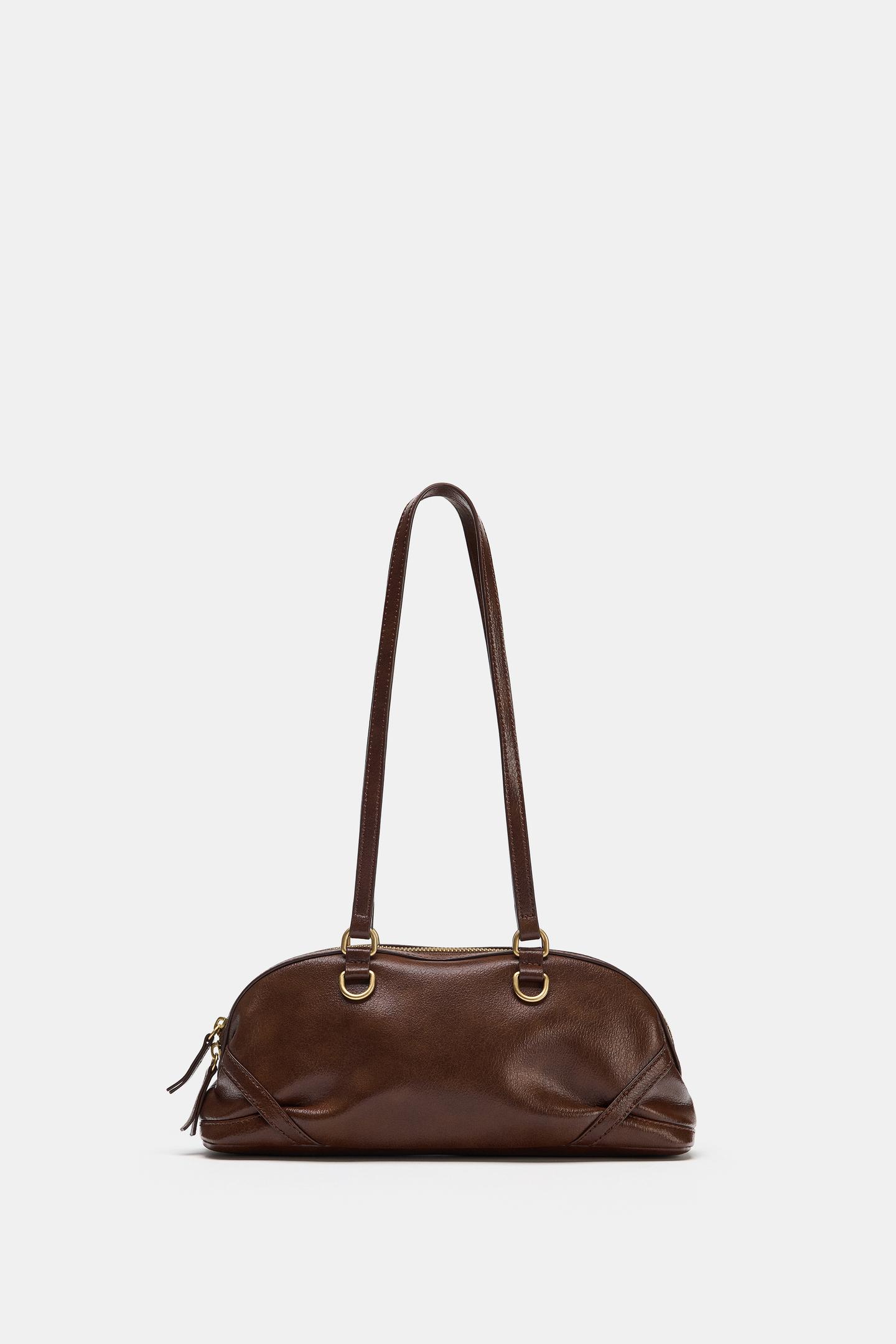 Женская сумка Zara Ring-Detail Shoulder, цвет: Коричневый