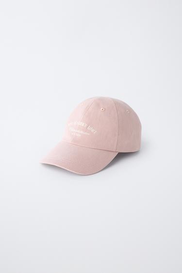 CASQUETTE INSCRIPTION BRODÉE - Rose pâle de Zara - Image 1