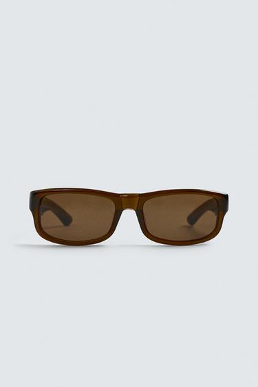 LIMITED EDITION RECTANGULAR SUNGLASSES - Brown by Zara