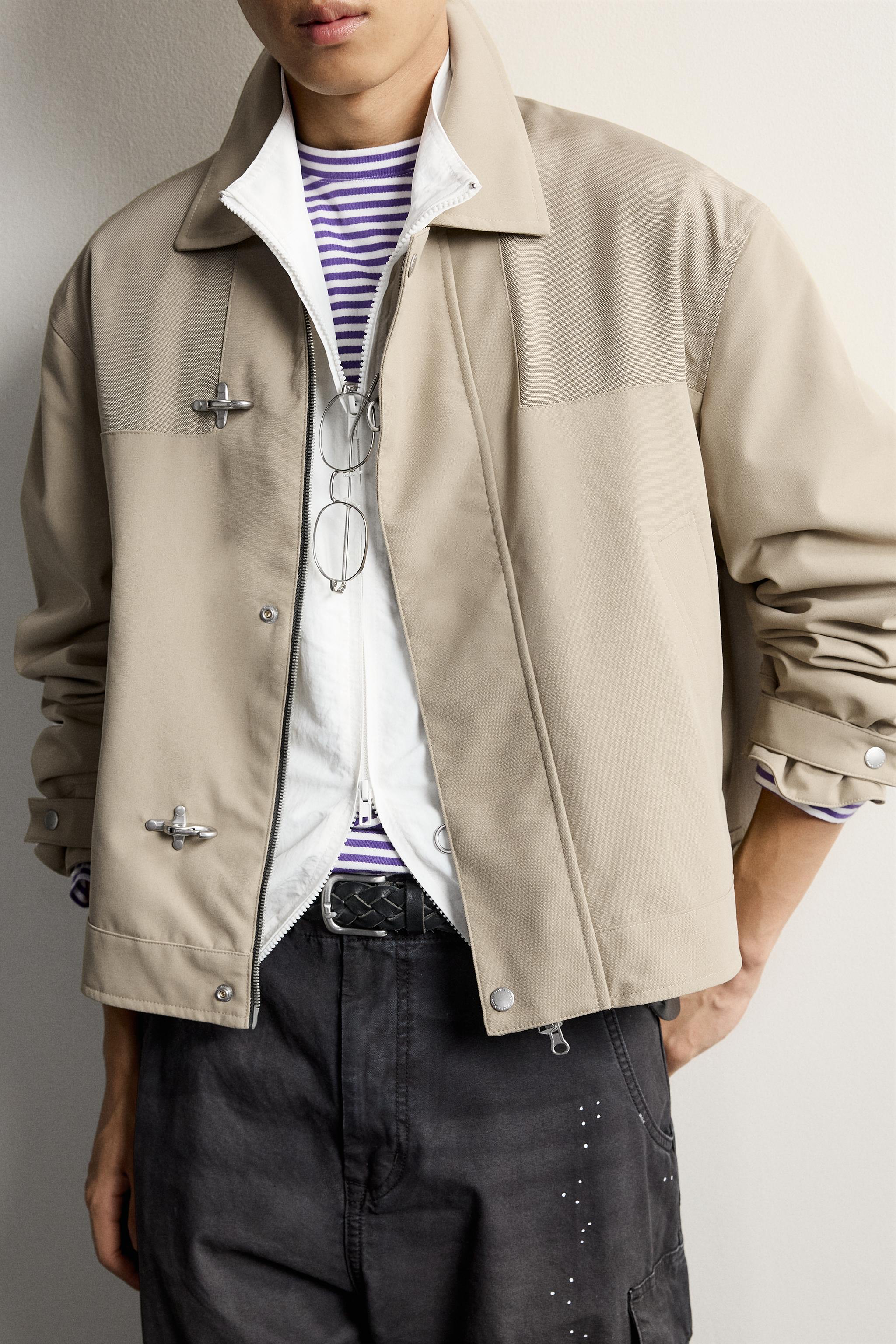 METAL FROG FASTENING CROPPED FIT JACKET