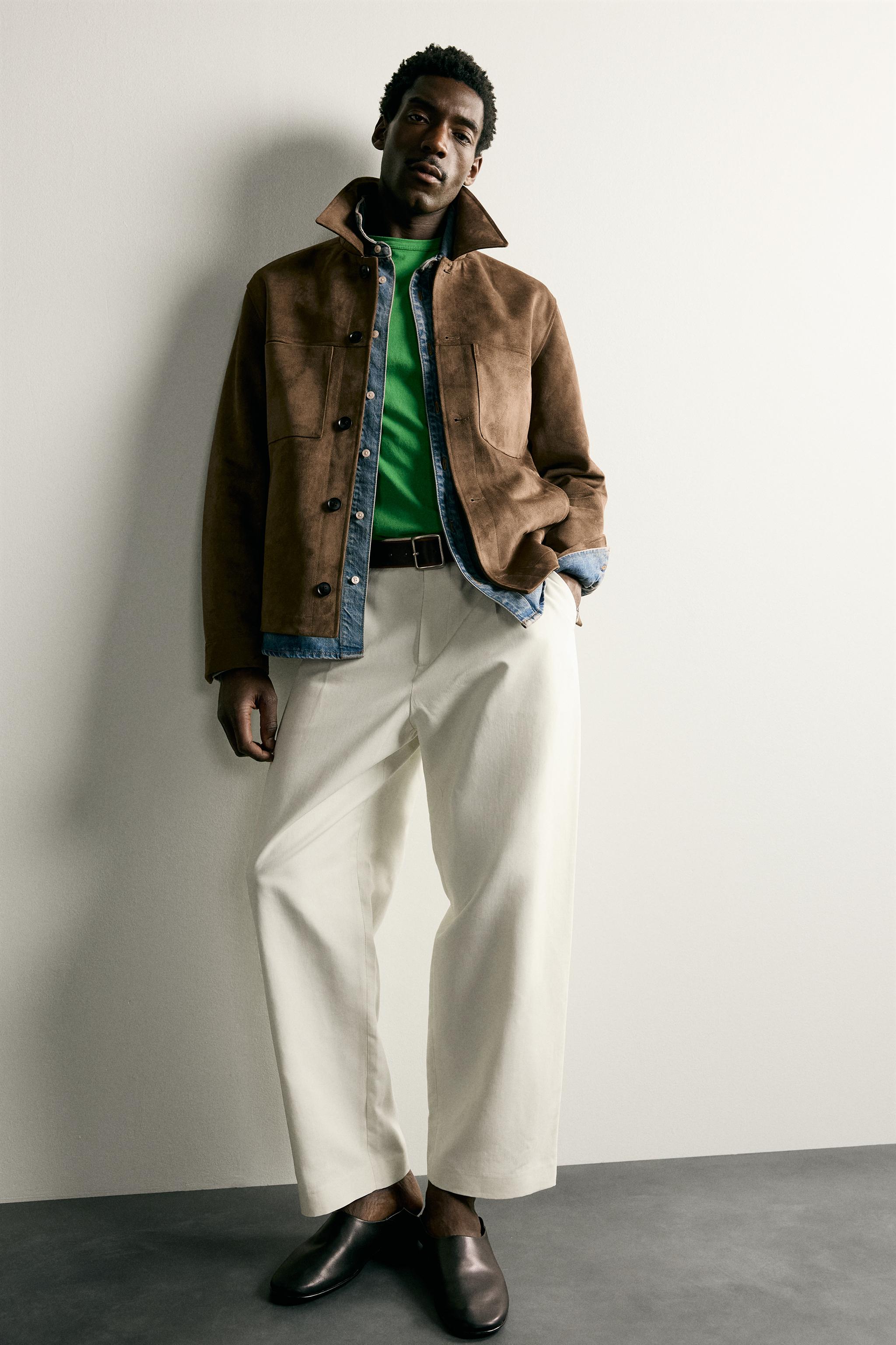 Zara REGULAR FIT SUNİ SÜET İNCE CEKET görsel 5