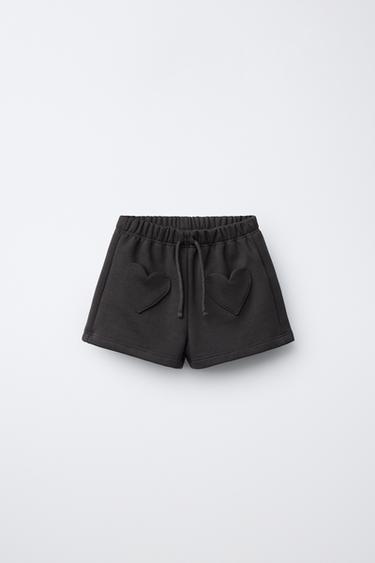 BERMUDA FELPA BOLSILLOS CORAZÓN - Antracita oscuro de Zara