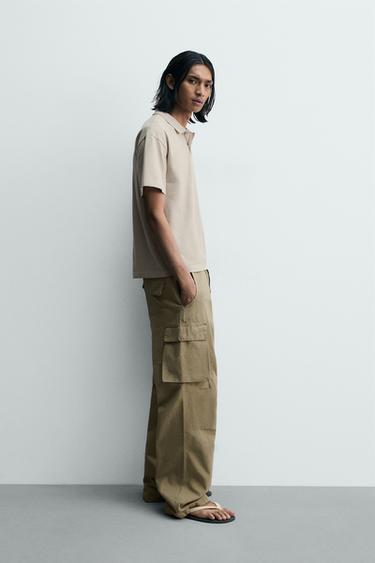 POLO RELAXED FIT DÉLAVÉ - Écru de Zara - Image 3