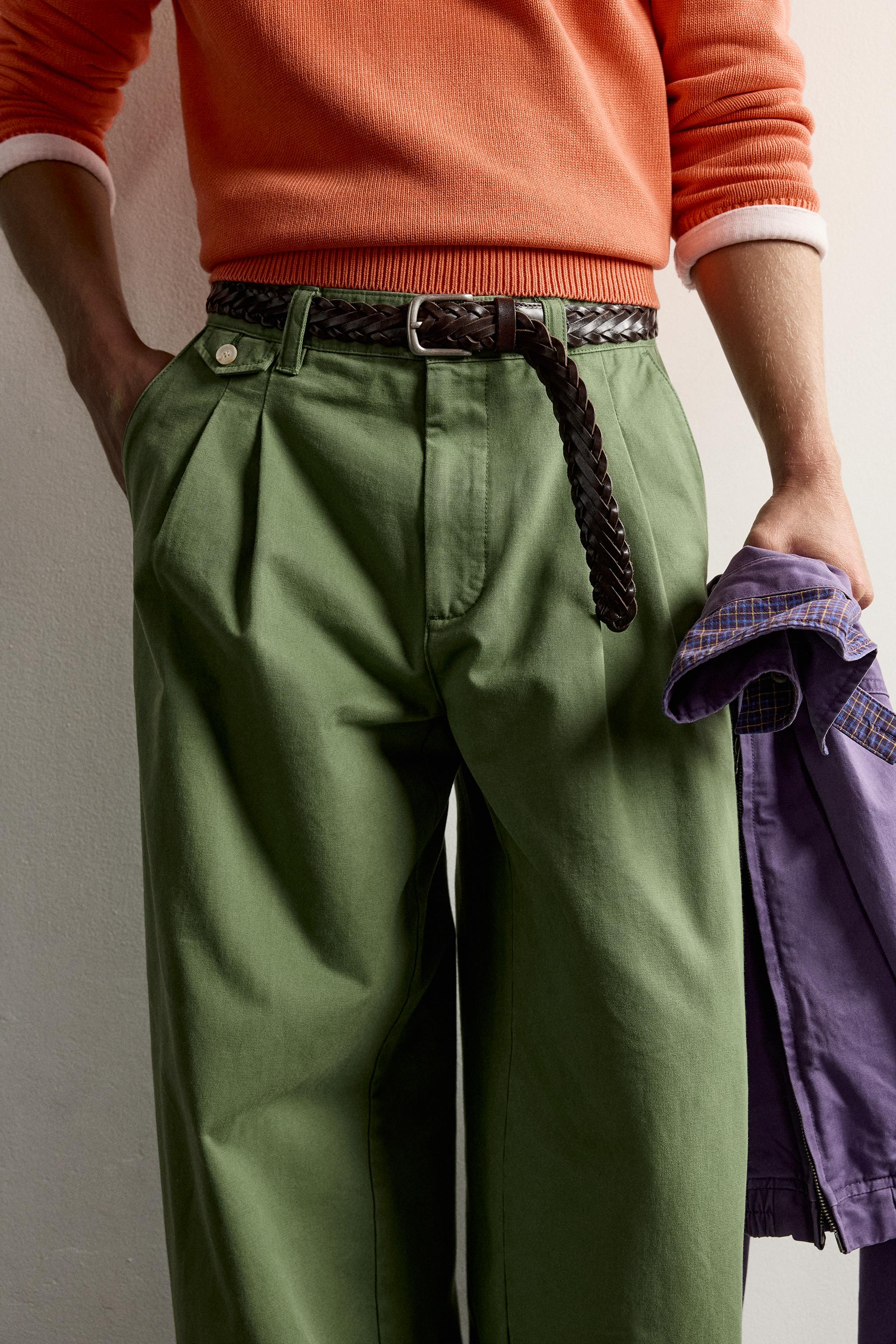 FRUIT OF THE LOOM™ PLEATED CHINO PANTS