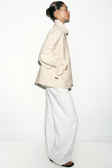 FLUID HIGH NECK JACKET - Dark beige by Zara - Image 3