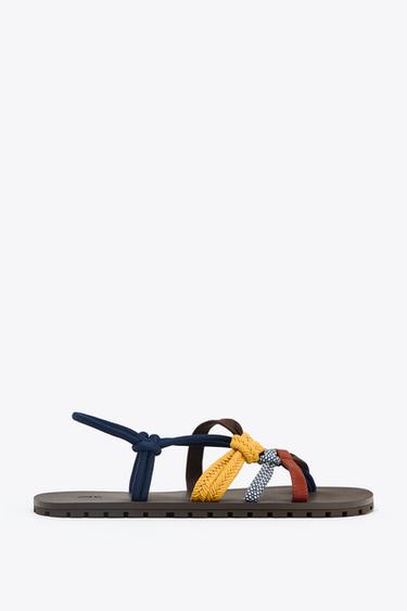 SANDALES À BRIDES DE COULEURS - Multicolore de Zara