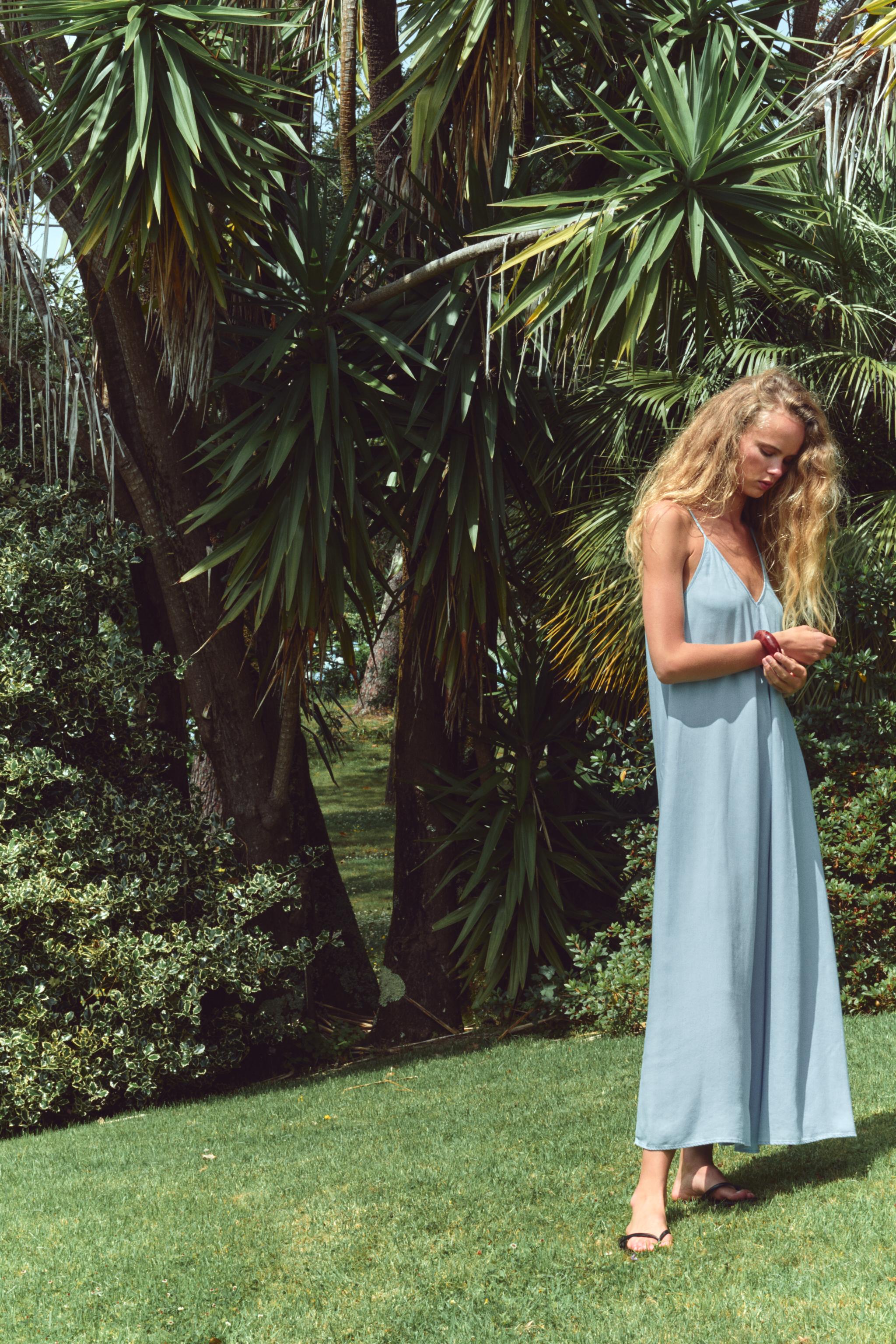 FLOWY VOLUMINOUS DRESS - Light blue | ZARA United States