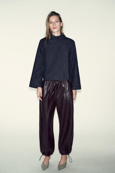 ΠΟΥΚΑΜΙΣΟ Z1975 ΝΤΕΝΙΜ ΜΕ ΟΡΘΙΟ ΓΙΑΚΑ - ΛΟΥΛΑΚΙ του Zara