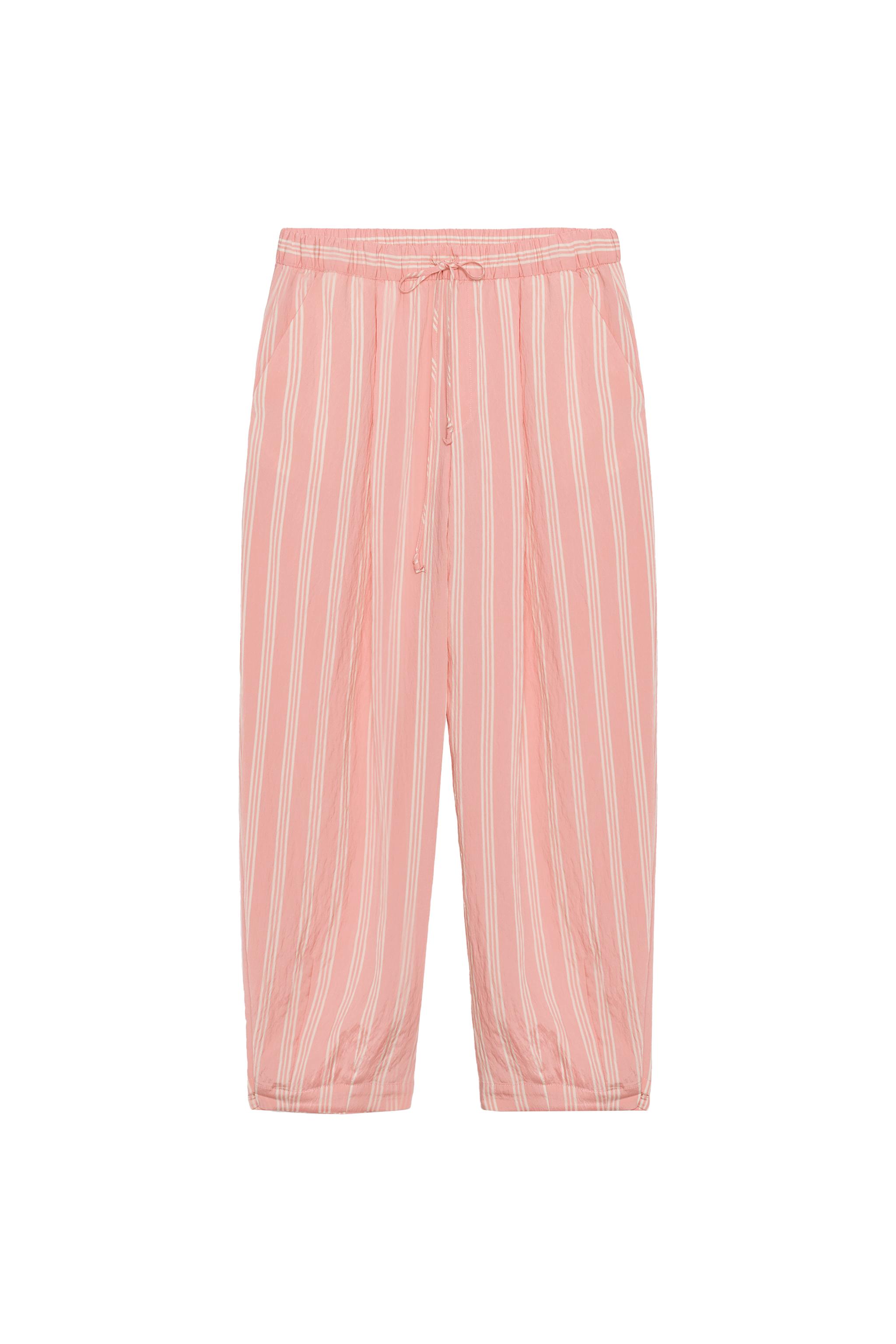 ZW COLLECTION STRIPED BALLOON PANTS - Pink / White | ZARA United
