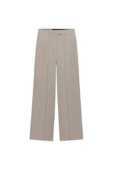 PANTALONI DRITTI A VITA ALTA - Marrone / Taupe di Zara