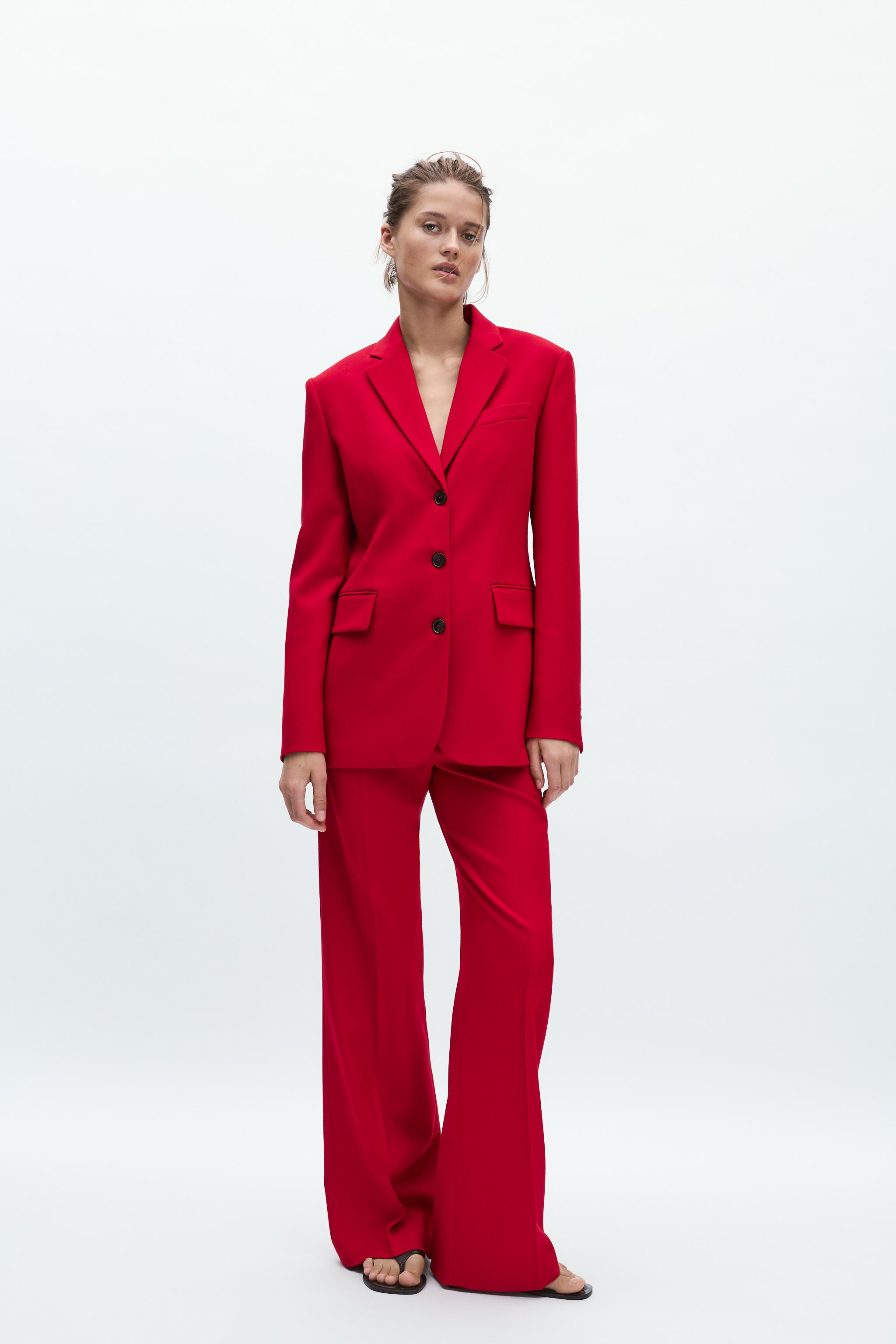 Women Red Pants | ZARA United States