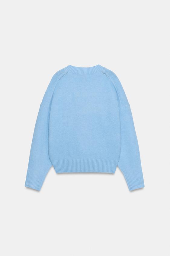 SOFT KNIT JUMPER - Pastel blue by Zara - Image 5