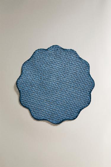 TOVAGLIETTA AMERICANA CARTA FLOREALE GIALLA - Blu di Zara