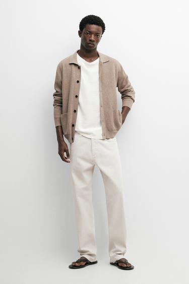 Zara Cotton knit cardigan - GREENISH